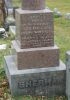 Closeup of Harriet Sherman memorial on Sherman obelisk, Budd Cemetery (Cambria Center, NY)