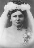 Zofia Mierzwa in her wedding dress