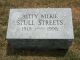 Headstone of Betty Wilkie Stull Streets, Lakeview Cemetery (Brockport, NY)