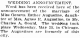 Wedding announcement of Geneva Esther Augustine and Charles A. Gould (St. Joseph Herald-Press, 3 Jun 1921, page 8)