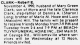 Death notice of Robert E. Clark (Buffalo News, 6 Nov 1990, page A6)