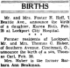 Thomas Carl Haber birth announcement (Lockport Union-Sun & Journal, 3 May 1952)