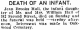 Death notice of Jean Brooks Hall (Niagara Falls Gazettte, 14 Sep 1898, page 6, column 5)