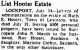 Notice of probate of Ruth E. Hooter's estate (Niagara Falls Gazette, 14 July 1948, page 24)